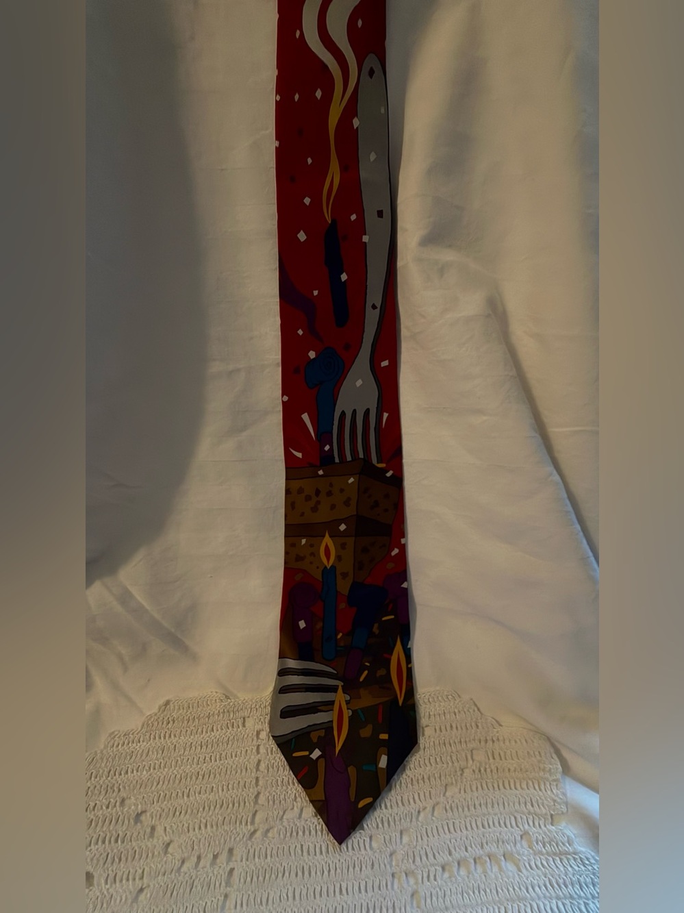 The Beatles Red Novelty Birthday Print Tie